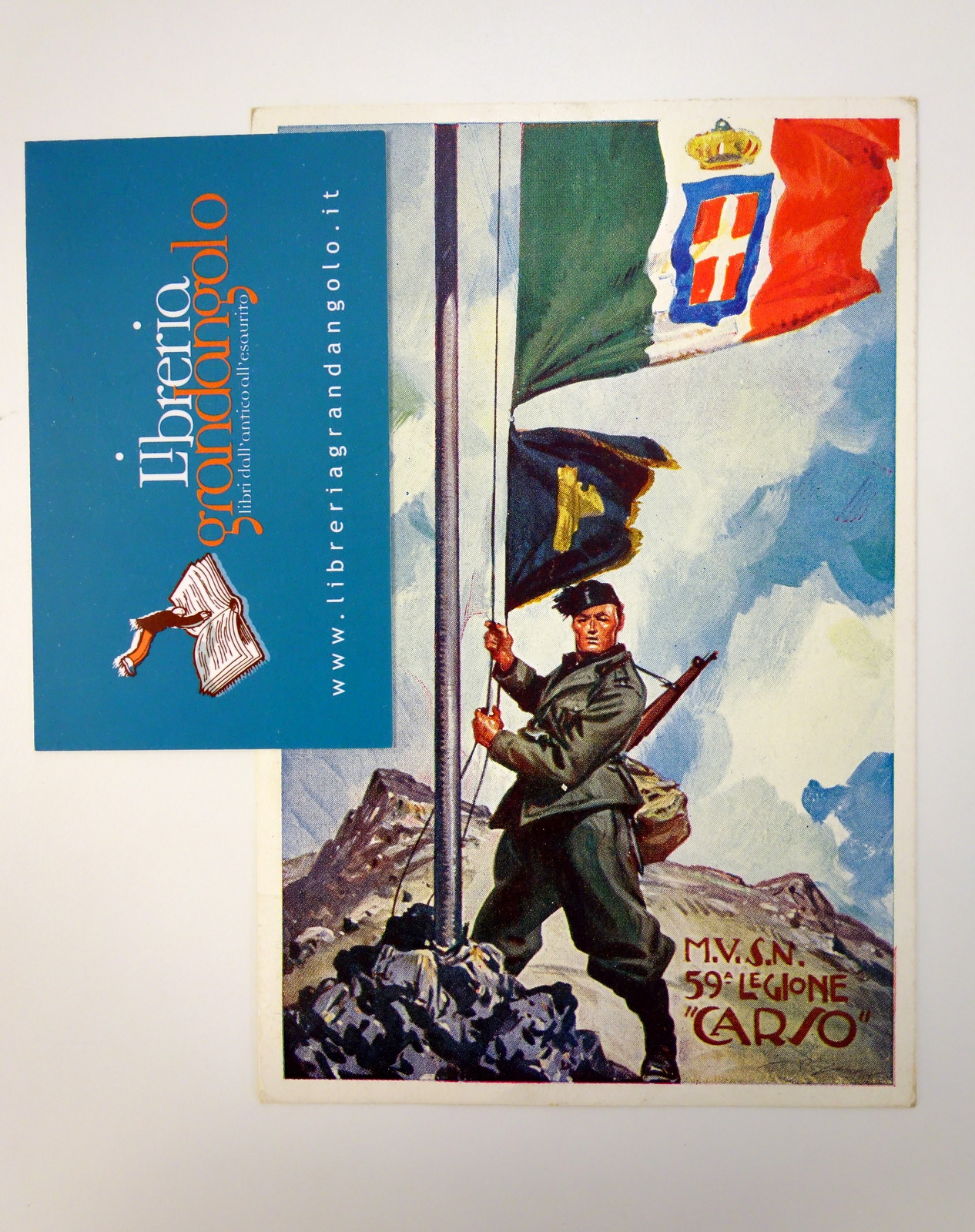 Cartolina Milizia Volontaria S.N. 59a Legione Carso Sesana viaggiata 1938 …