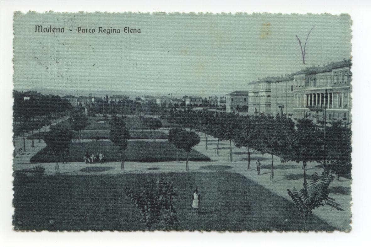 Cartolina Modena Parco Regina Elena 1916 viaggiata