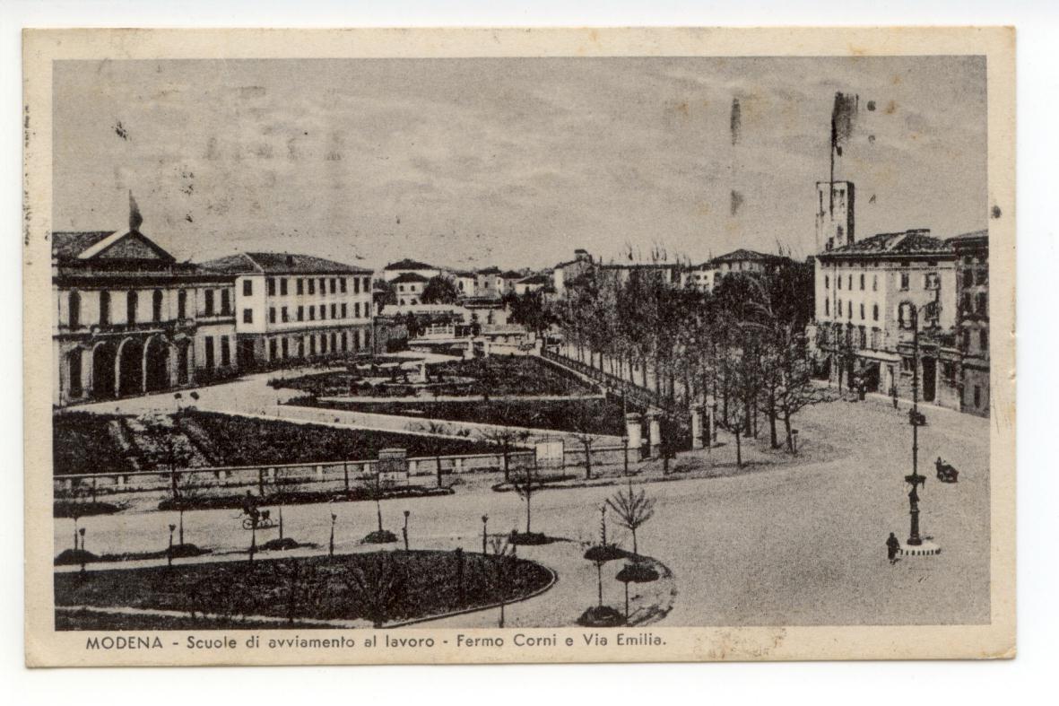 Cartolina Modena Scuole di Avviamento al Lavoro Fermo Corni viaggiata …