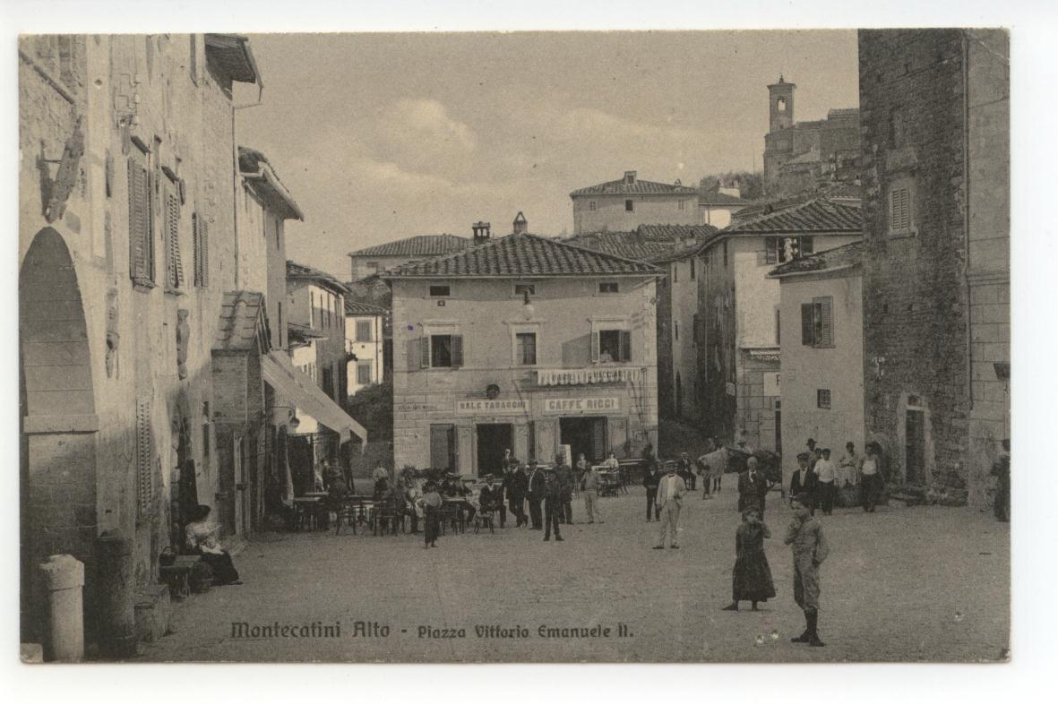 Cartolina Montecatini Alto Piazza Vittorio Emanuele II viaggiata Pistoia