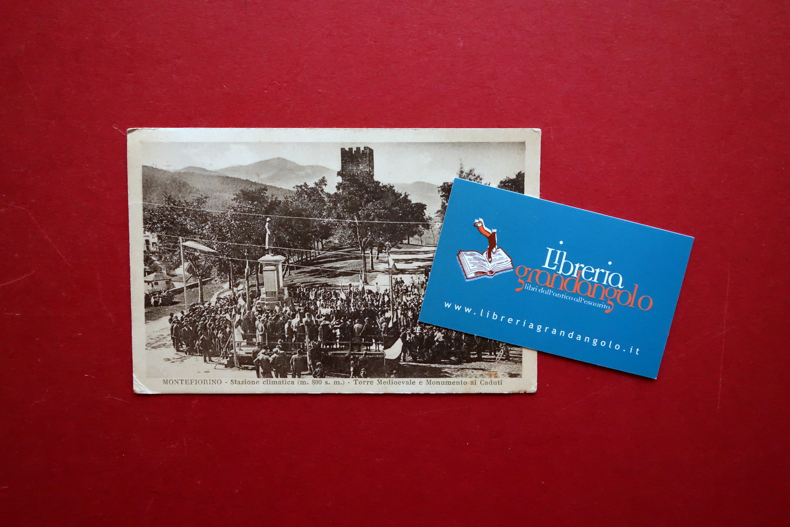 Cartolina Montefiorino Torre Medioevale Monumento ai Caduti Viaggiata 1935