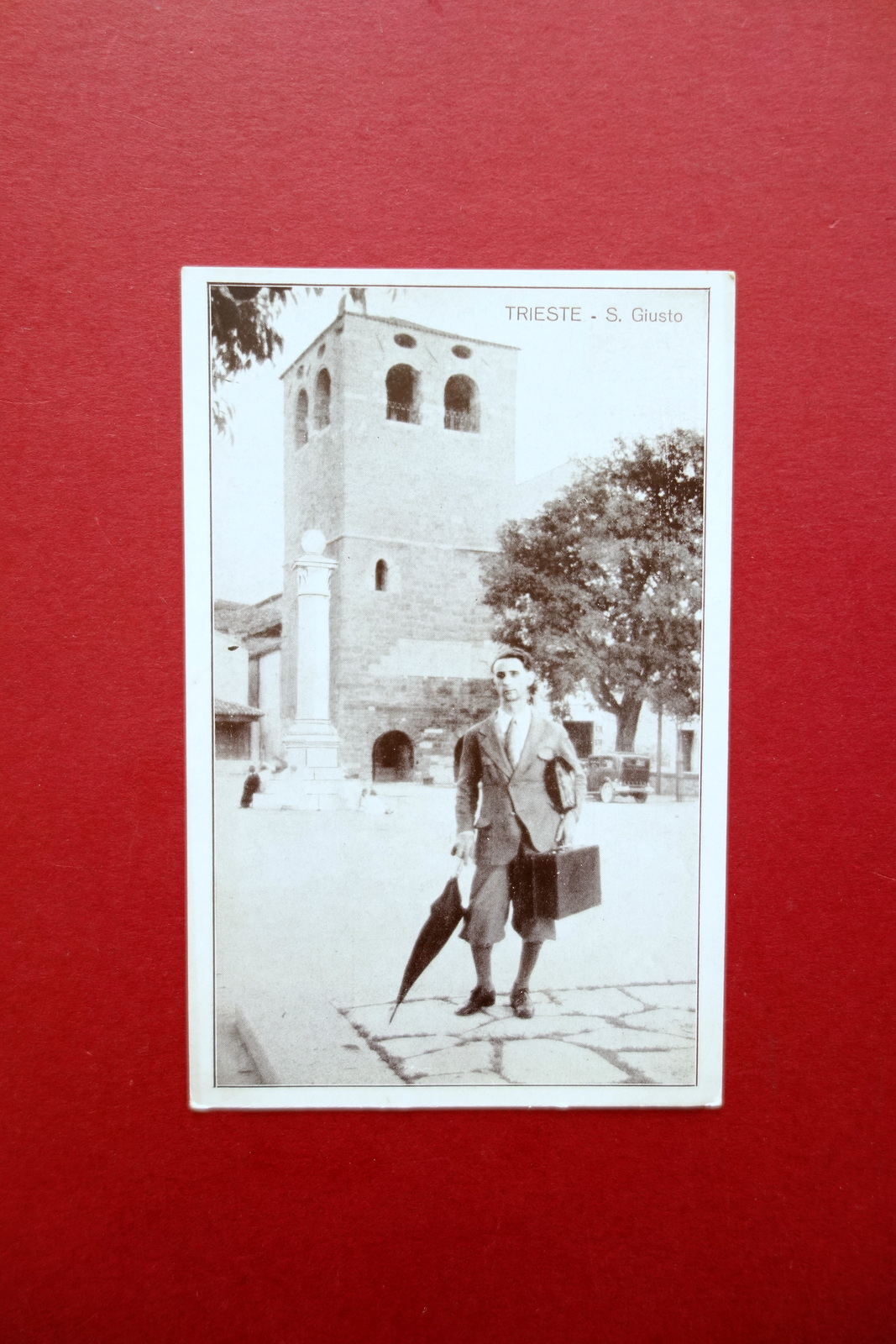 Cartolina Originale Voto Pellegrinaggio a Piedi Trieste Pompei Non Viaggiata