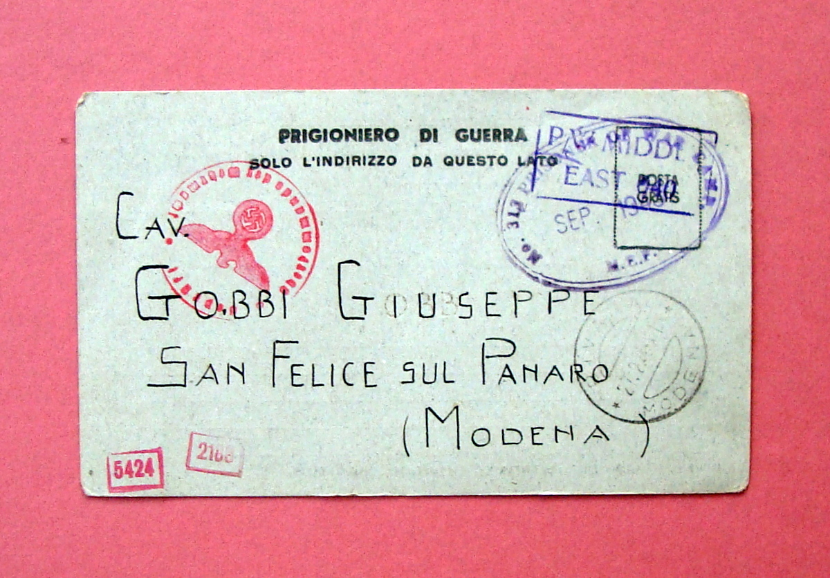 Cartolina Prigioniero di Guerra tedeschi 12/9/1943 Campo 304 WW2