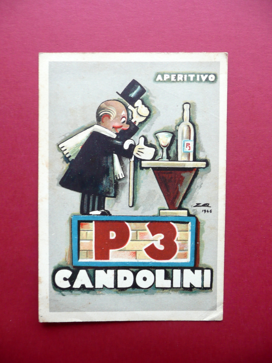 Cartolina Pubblicitaria Candolini S.A. Distilleria Tarcento Udine 1946 Viaggiata