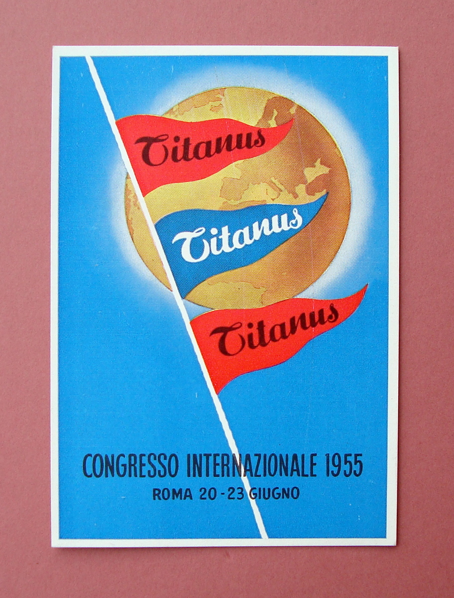 Cartolina pubblicitaria Titanus Congresso Internazionale 1955 Roma