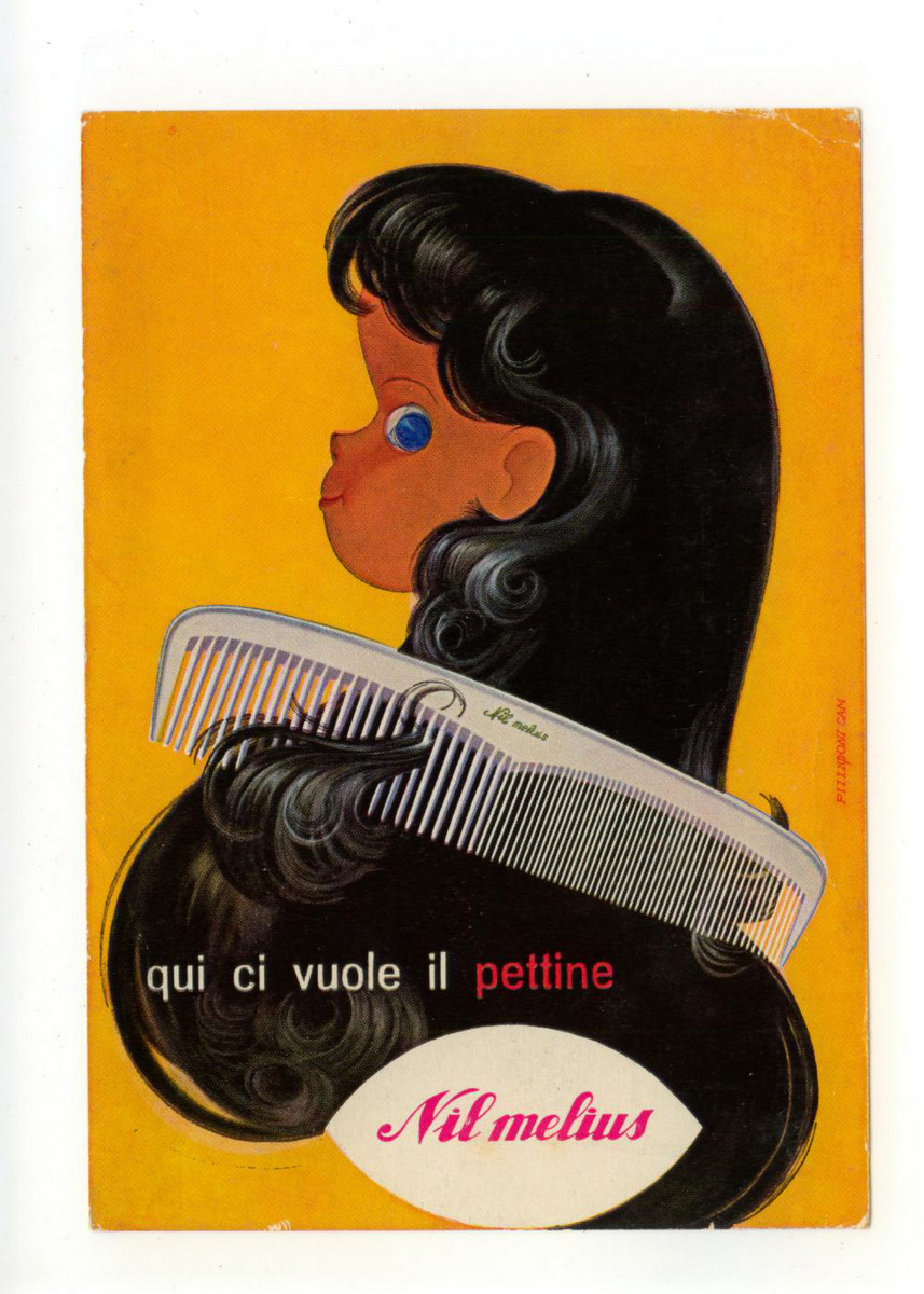 Cartolina Qui Ci Vuole Il pettine Nil Melius non viaggiata …