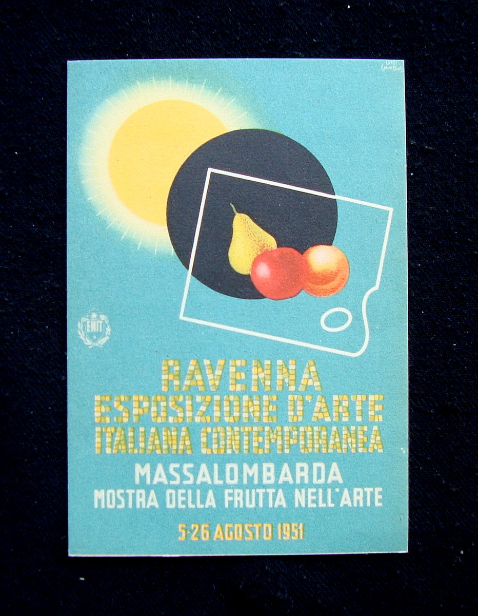 Cartolina Ravenna Esposizione d'Arte Contemporanea 1951 Massalombarda nv