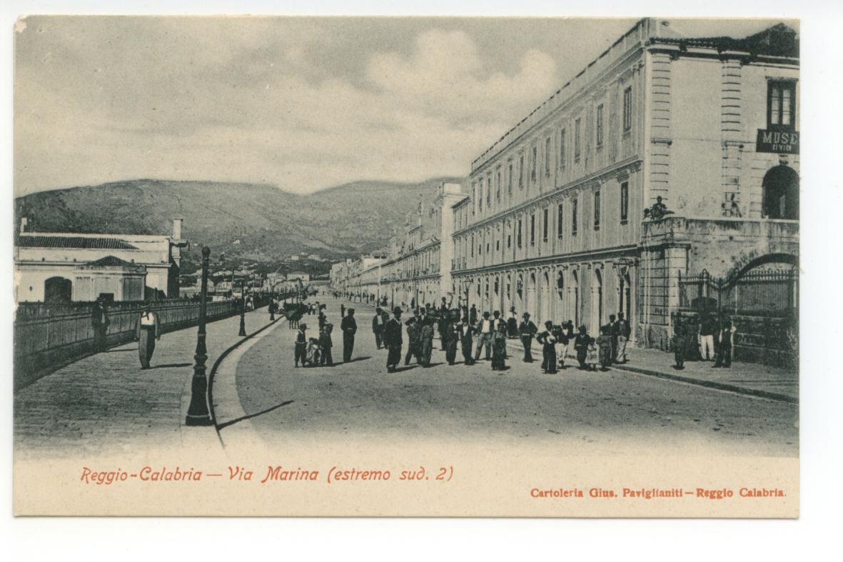 Cartolina Reggio Calabria Via Marina non viaggiata