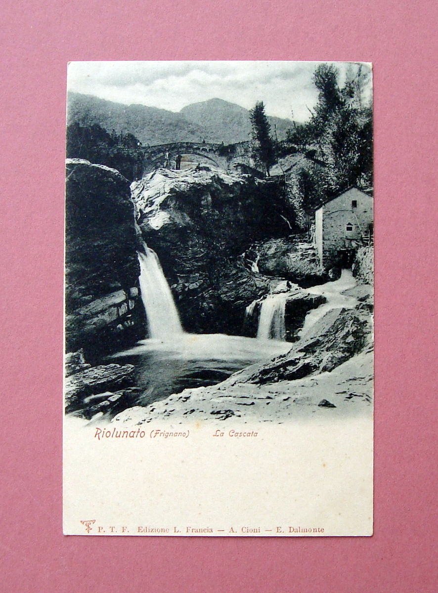 Cartolina Riolunato La cascata Primo '900 non viaggiata