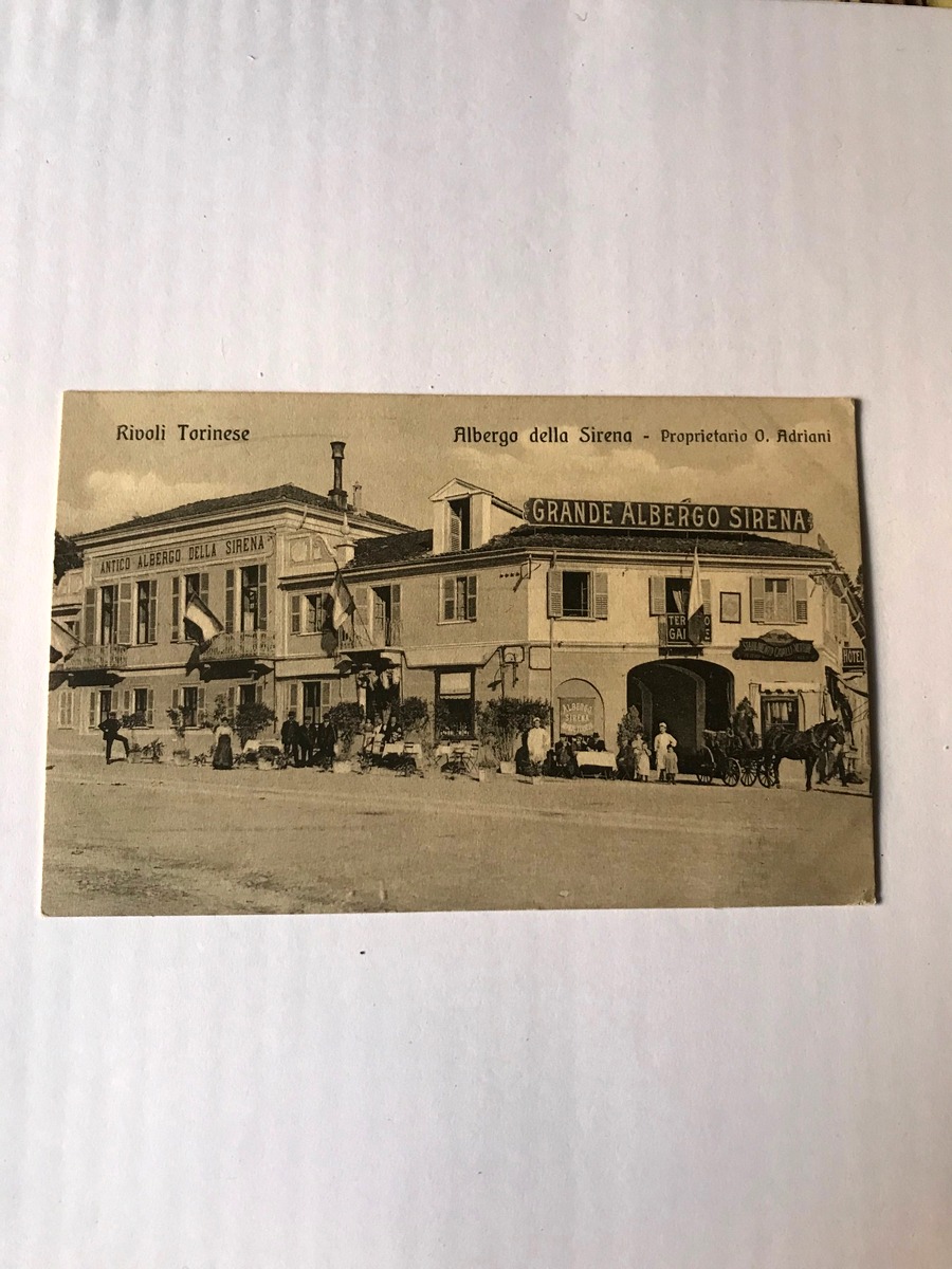 Cartolina Rivoli Albergo Della Sirena Proprietario O.Adriani Viaggiata 1923