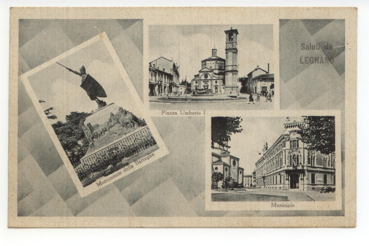 Cartolina Saluti da Legnano 1942 non viaggiata Milano