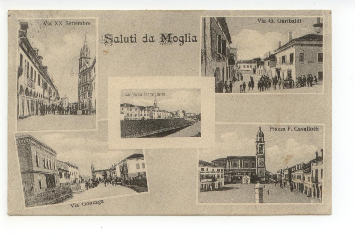 Cartolina Saluti da Moglia 1916 viaggiata Mantova