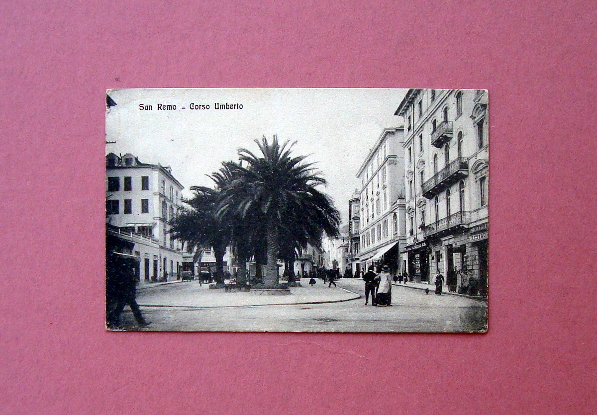 Cartolina San Remo Corso Umberto Viaggiata 1920