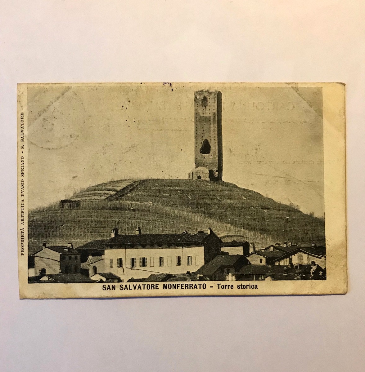 Cartolina San Salvatore Monferrato Torre Storica Viaggiata 1907