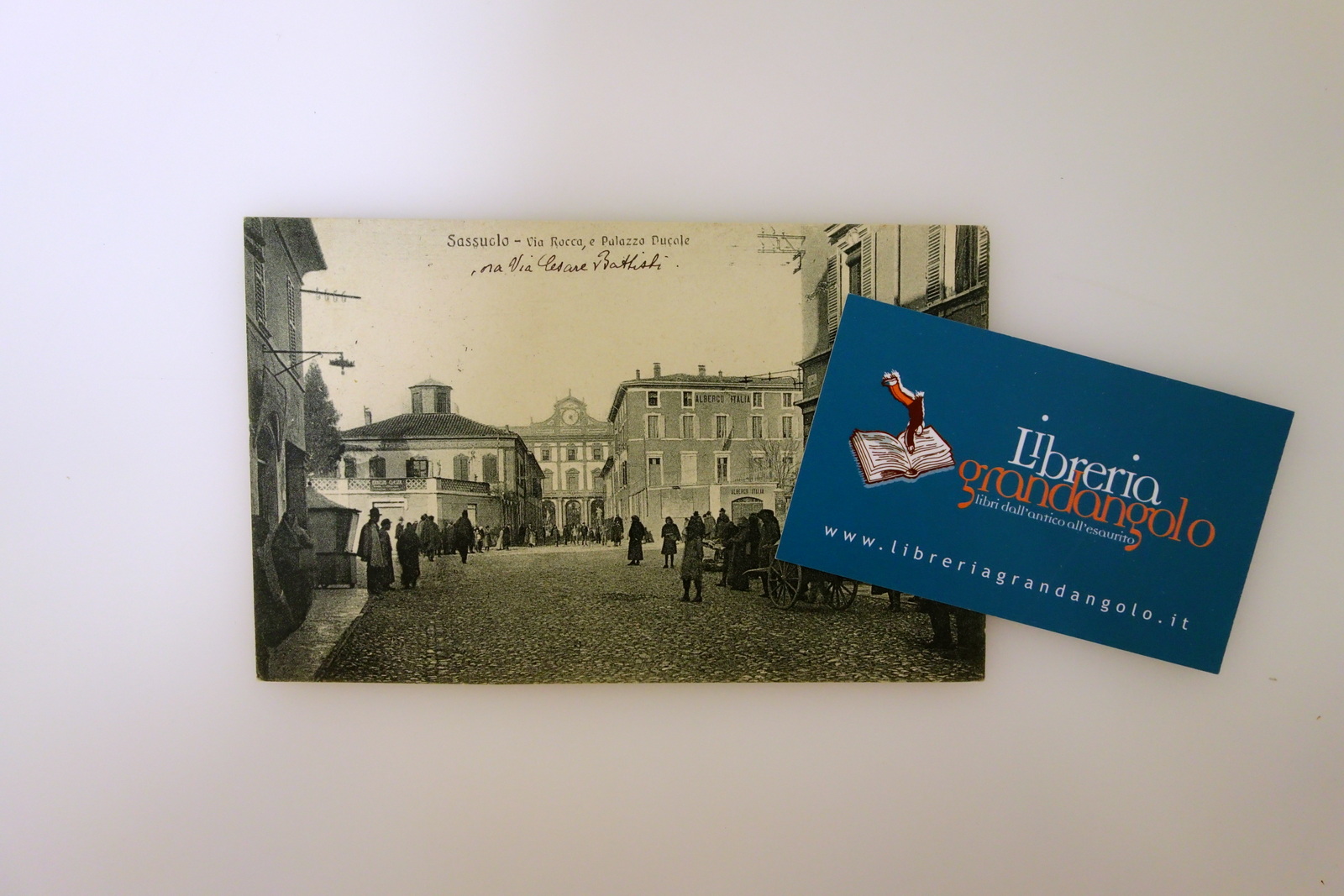 Cartolina Sassuolo Via Rocca e Palazzo Ducale Viaggiata Animata 1918 …