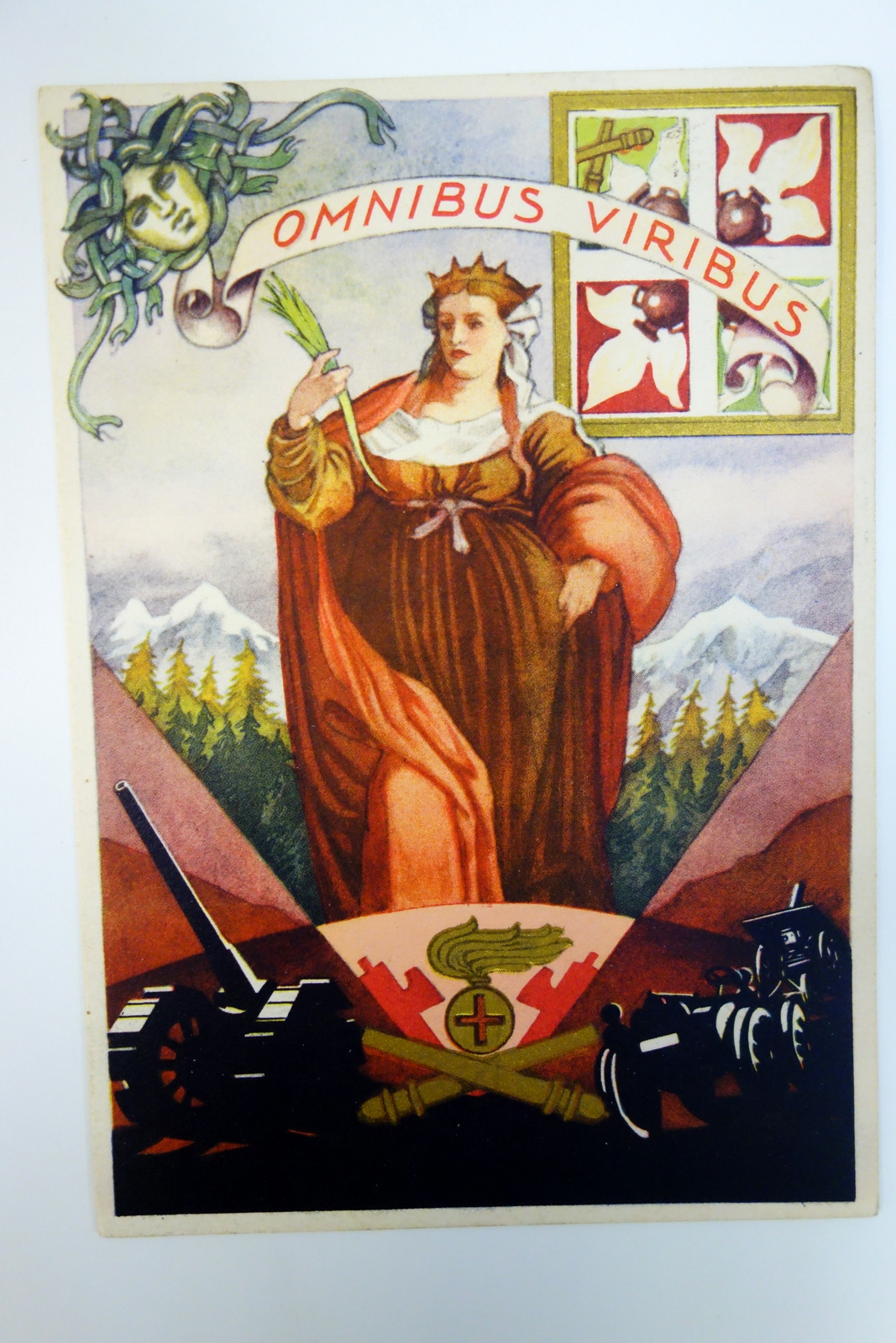 Cartolina Scuola Allievi Sottufficiali di Artiglieria Nocera Inferiore viaggiata