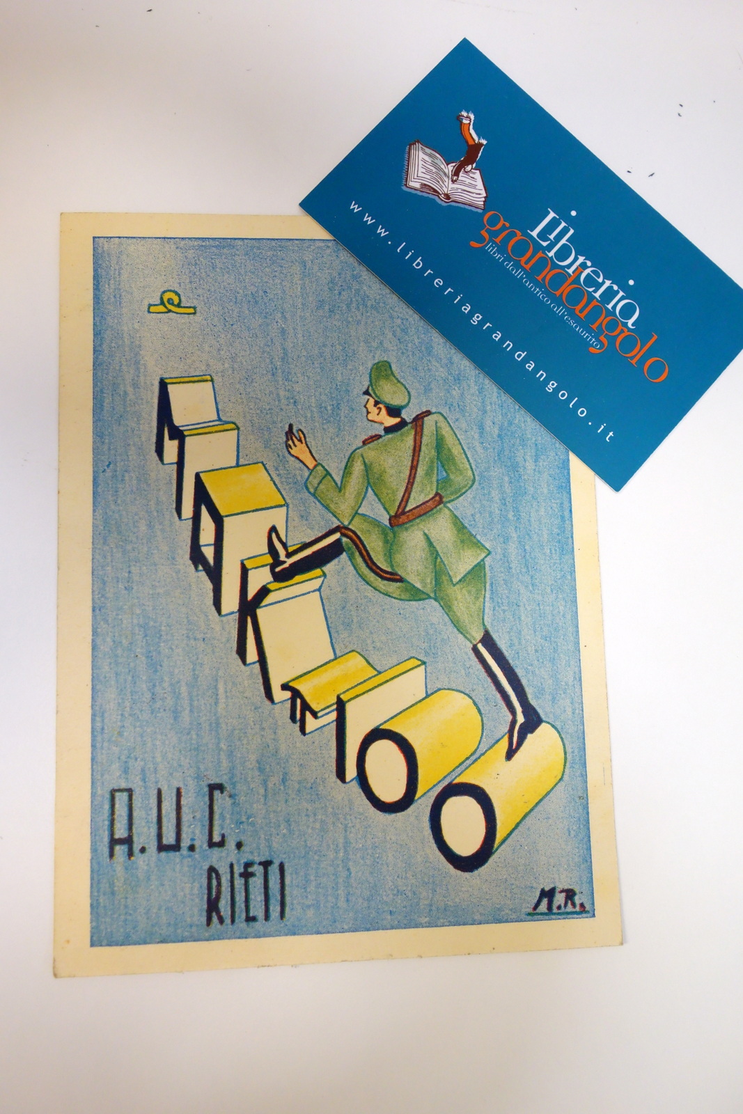 Cartolina Scuola Allievi Ufficiali Complemento Rieti viaggiata 1941