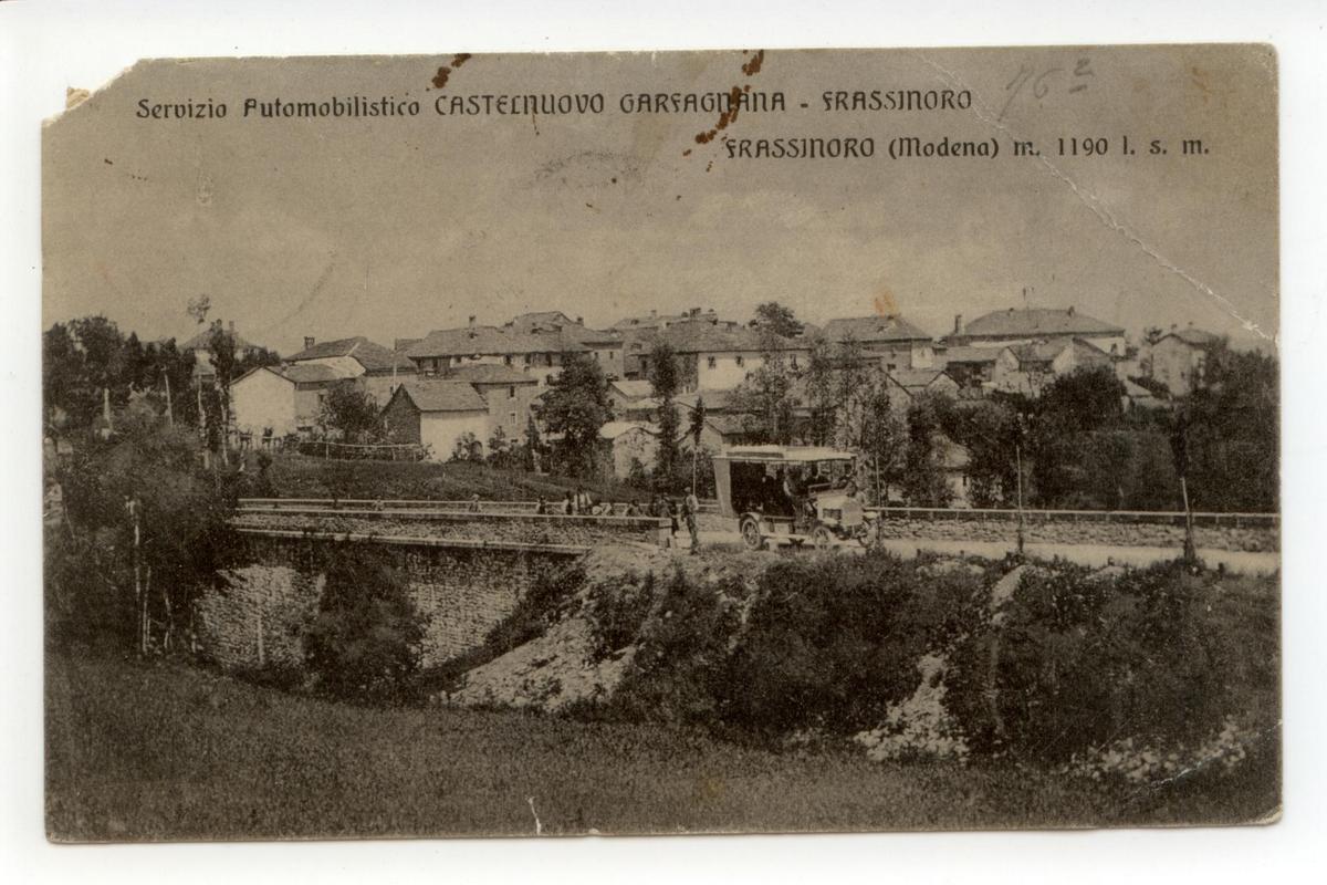 Cartolina Servizio Automobilistico Castelnuovo Garfagnana 1916 viaggiata Modena