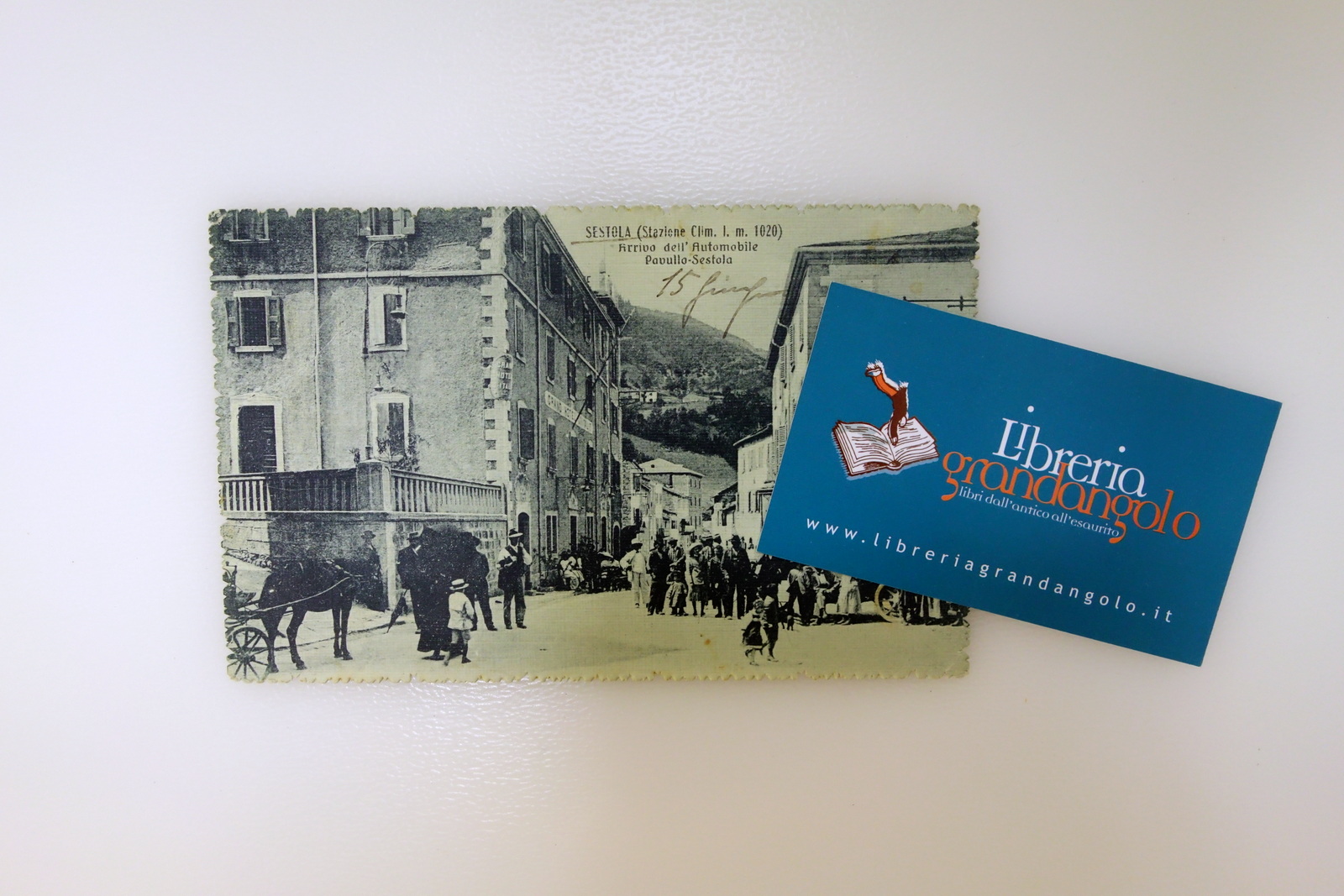 Cartolina Sestola Arrivo dell'Automobile Linea Pavullo Sestola Viaggiata 1916