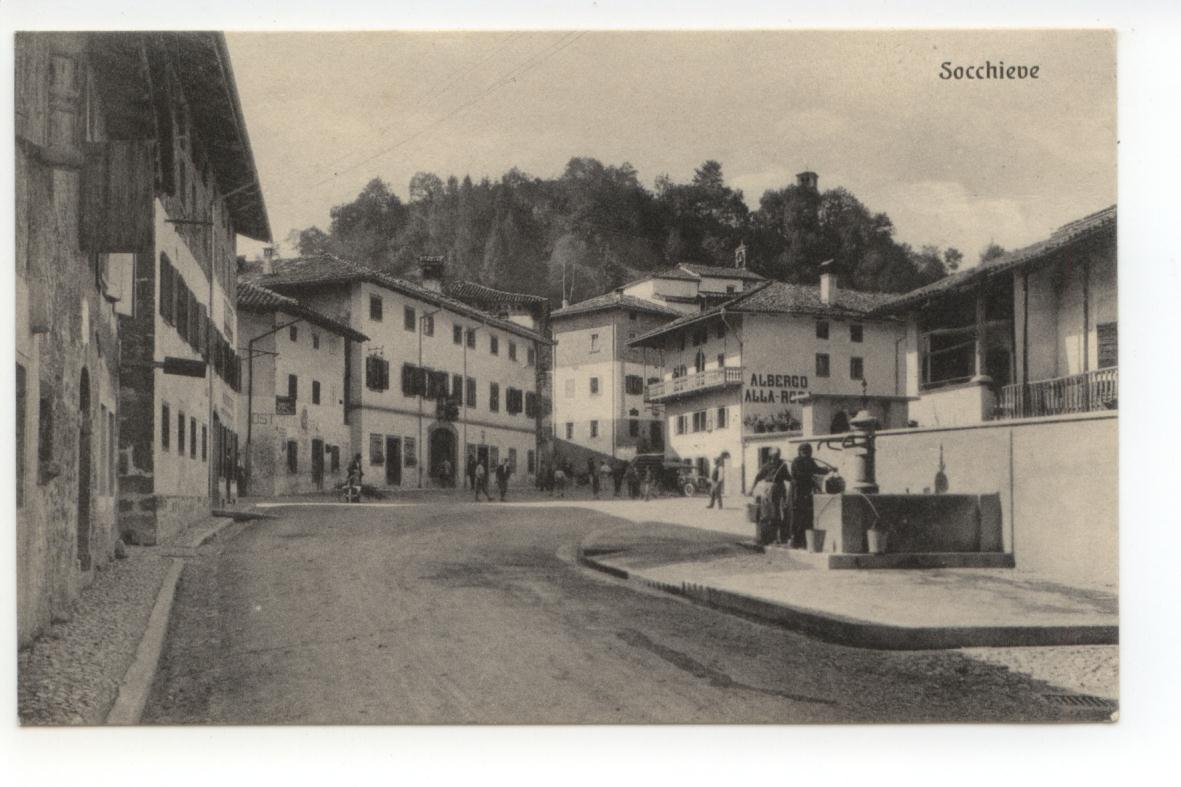 Cartolina Socchieve viaggiata Udine Lavandaia albergo