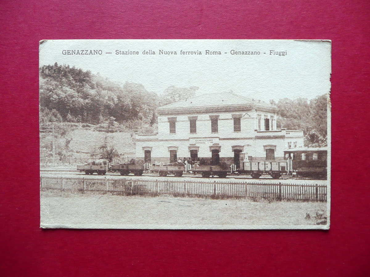 Cartolina Stazione Nuova Ferrovia Roma Genazzano Fiuggi Viaggiata 1919 1∞Armata