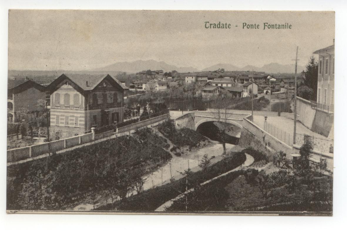 Cartolina Tradate Ponte Fontanile 1908 viaggiata Varese