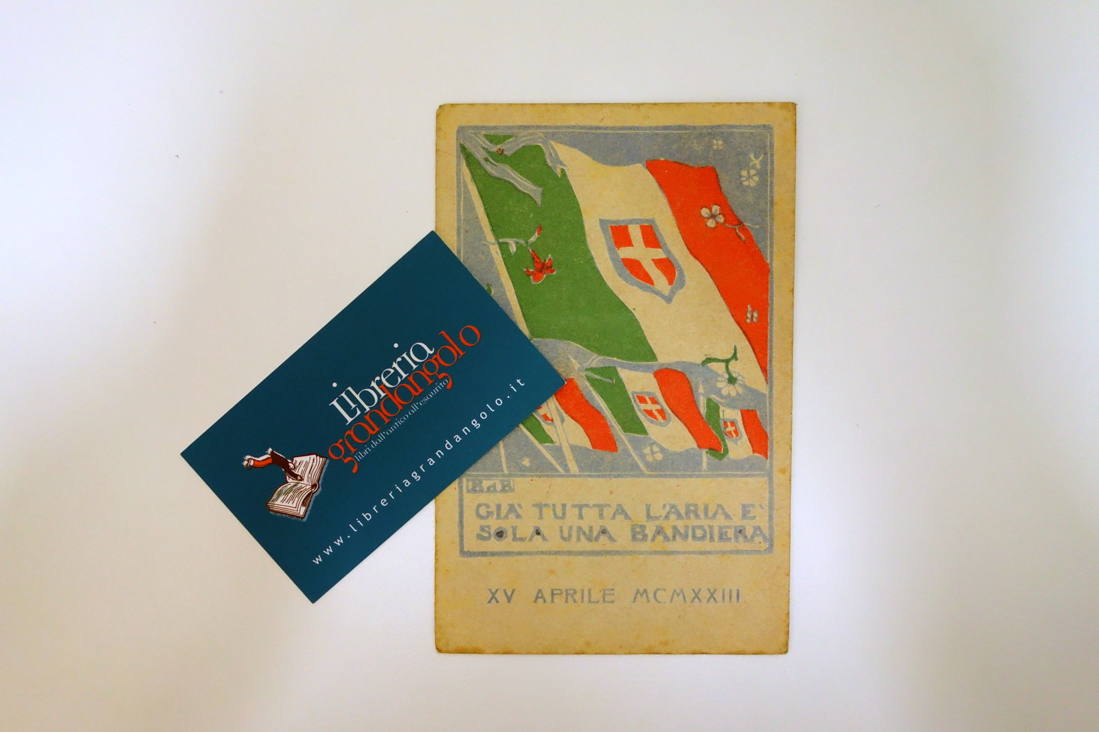 Cartolina Tricolore Modena 15 Aprile 1923 Festa Grafica Boccolari Originale