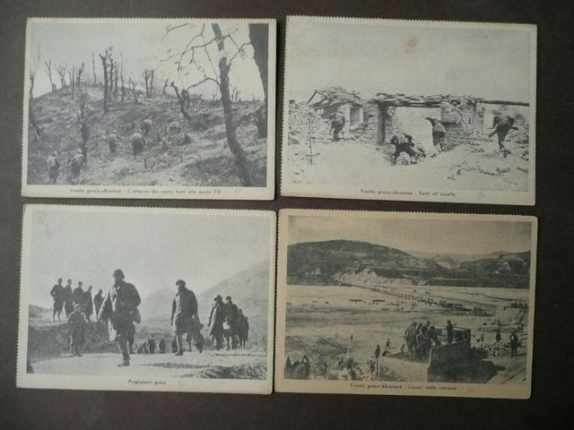 Cartoline Fotografiche Fronte Greco-Albanese Ufficio Propaganda Retrovie Attacco