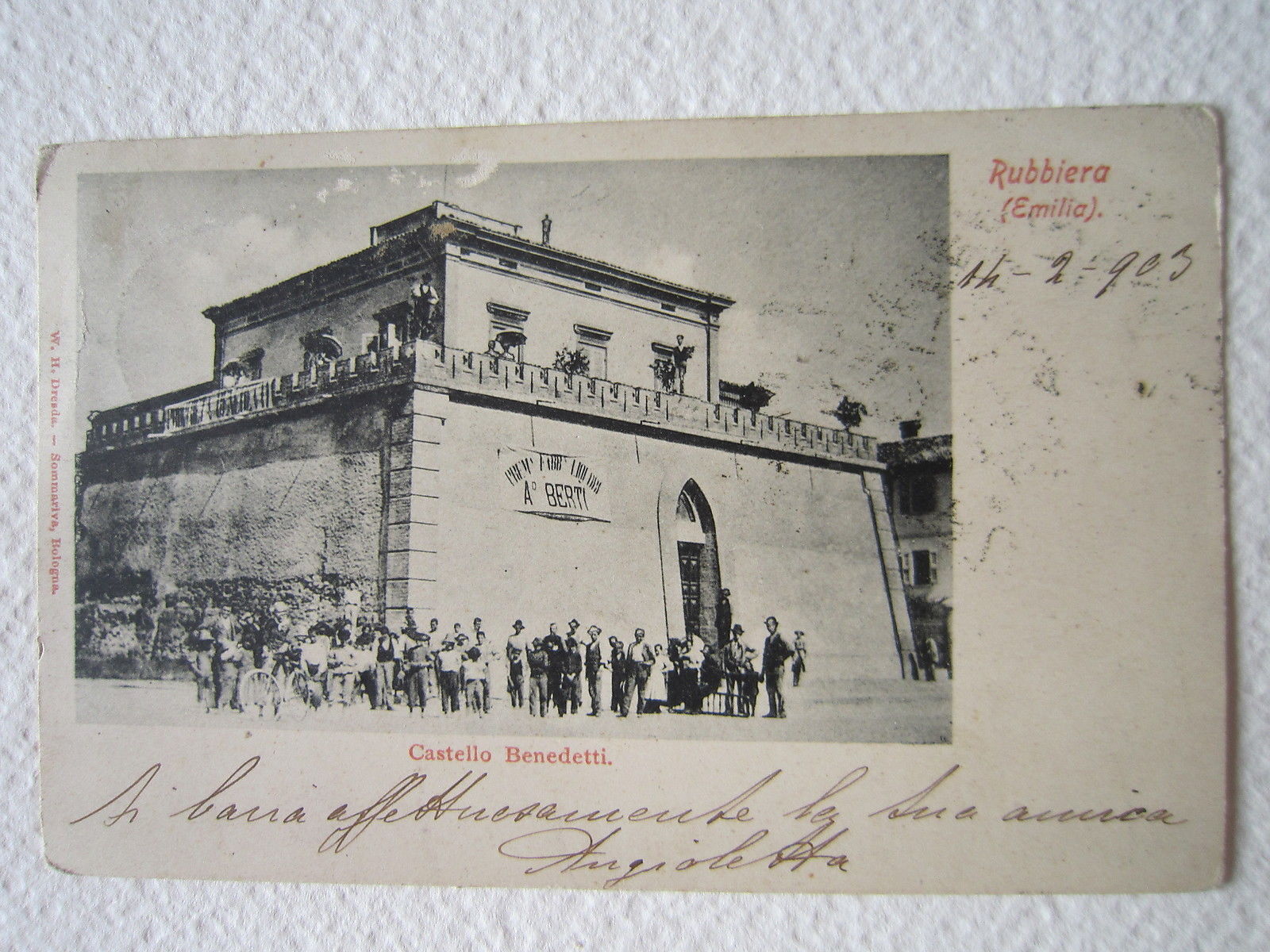Cartoline Locale 1903 Emilia Romagna Reggio Emilia Rubiera Castello Benedetti