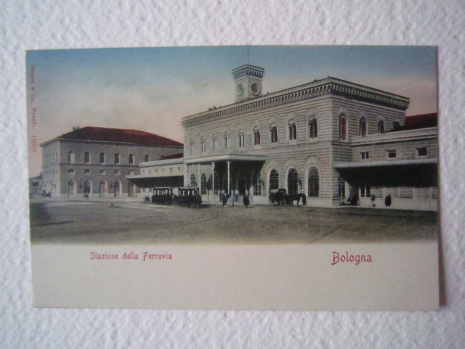 Cartoline Locale Emilia Romagna Bologna Stazione della Ferrovia 1900 circa