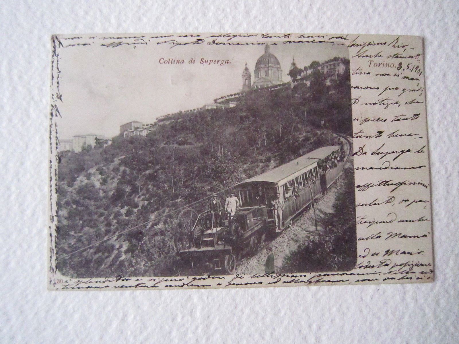 Cartoline Locale Piemonte Torino Collina Di Superga Ferrovia 1901