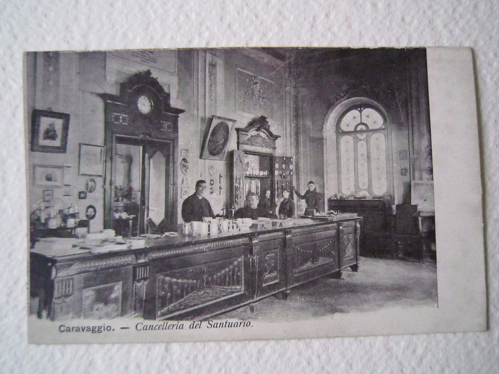Cartoline Lombardia Caravaggio Bergamo Cancelleria del Santuario primo '900