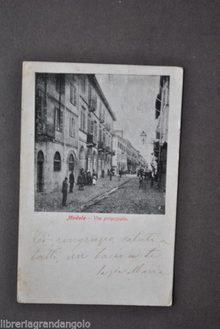 Cartoline Lombardia Mantova Medole Via Principale Animata 1905
