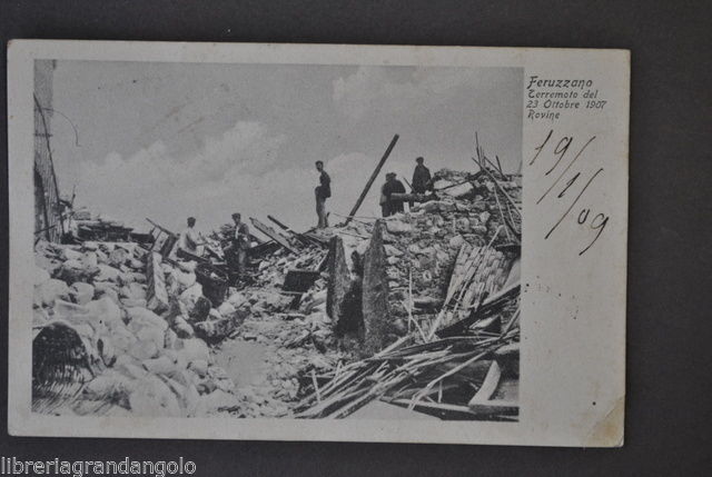 Cartoline Reggio Calabria Feruzzano Terremoto Rovine Macerie 1907
