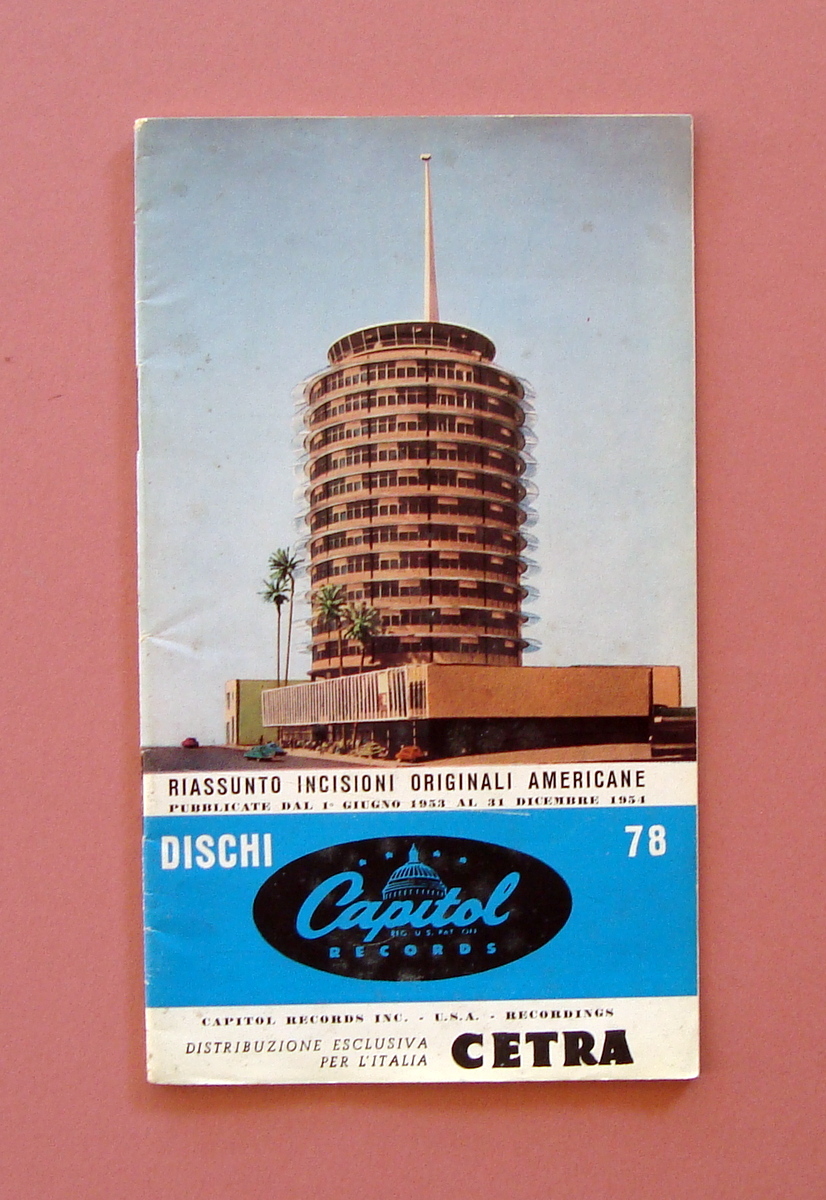 Catalogo Capitol Incisioni Americane 1954 dischi