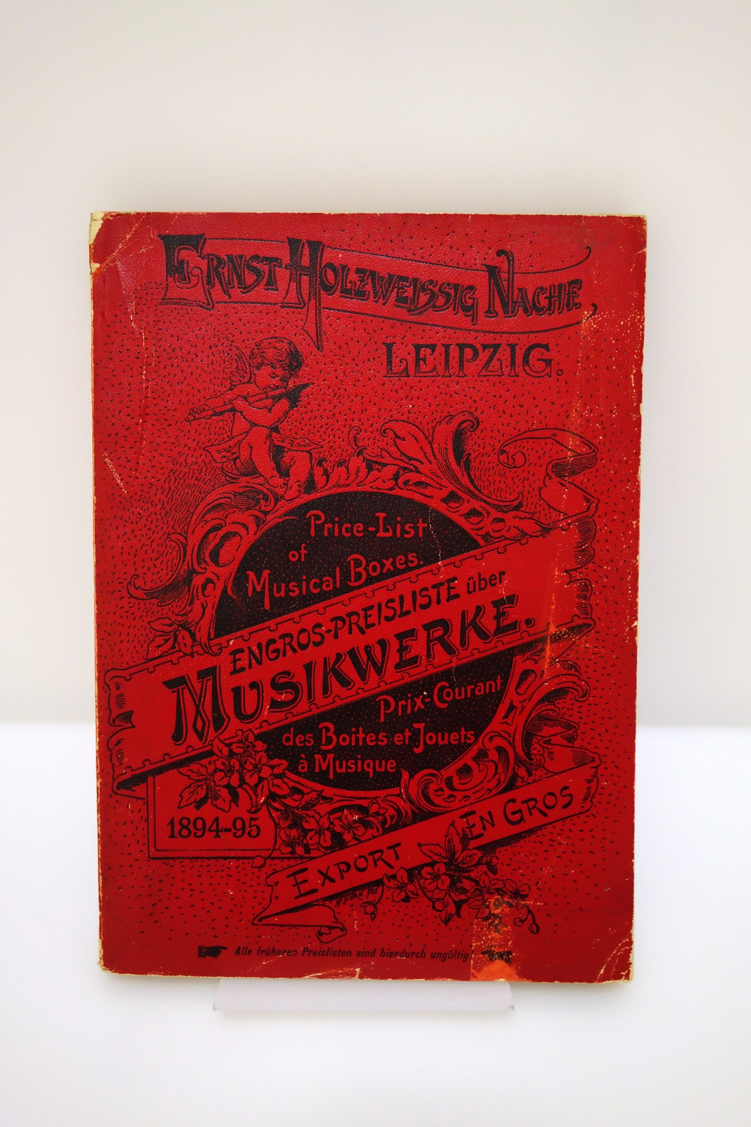 Catalogo Ernst Holzweissig Nache Leipzig Musikwerke Strumenti Automi 1894-95