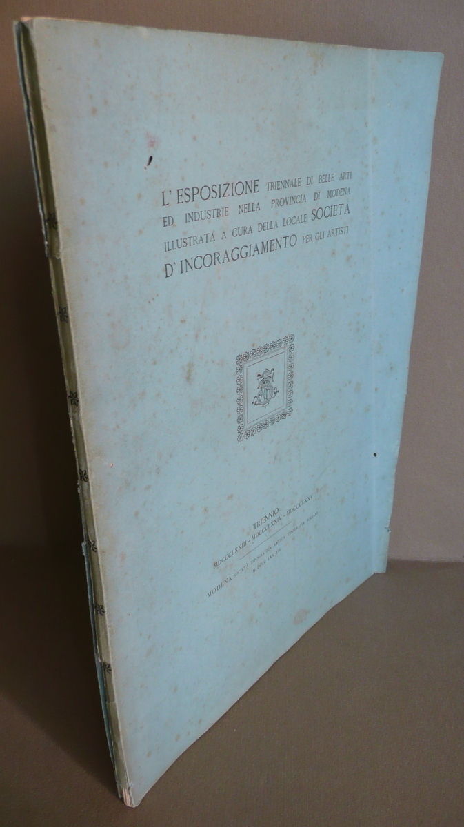 Catalogo Esposizione Triennale Arte Industrie Provincia Modena 1873-75 Soliani