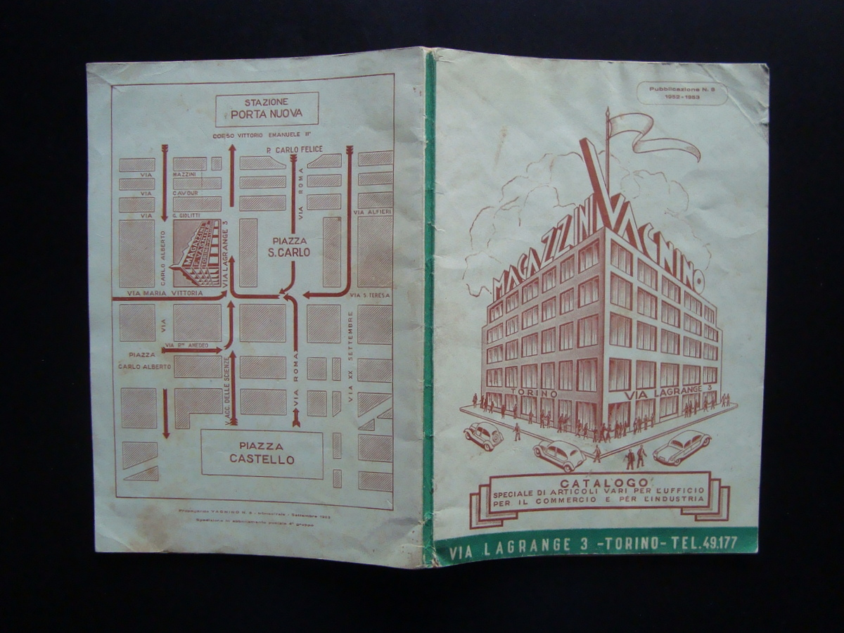 Catalogo industriale 1952 1953 Magazzini Vagnino Torino Articoli Ufficio
