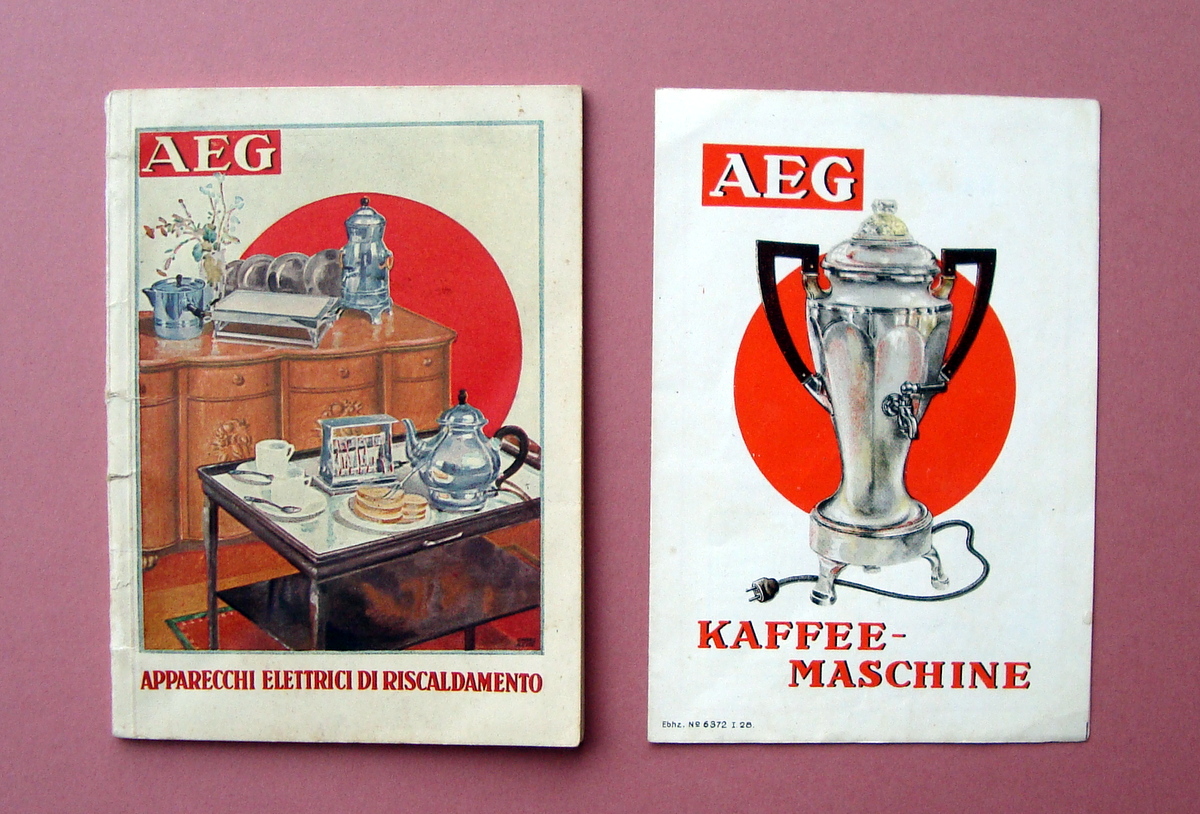 Catalogo Industriale + brossura AEG Apparecchi Elettrici Macchine CaffË Fornelli