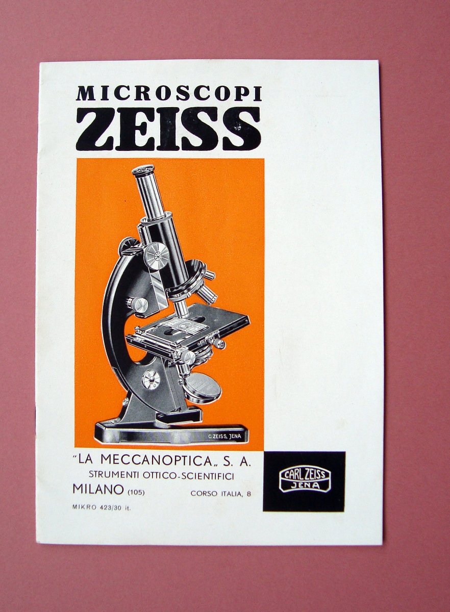 Catalogo Microscopi Zeiss Milano strumenti ottico scientifici meccanoptica