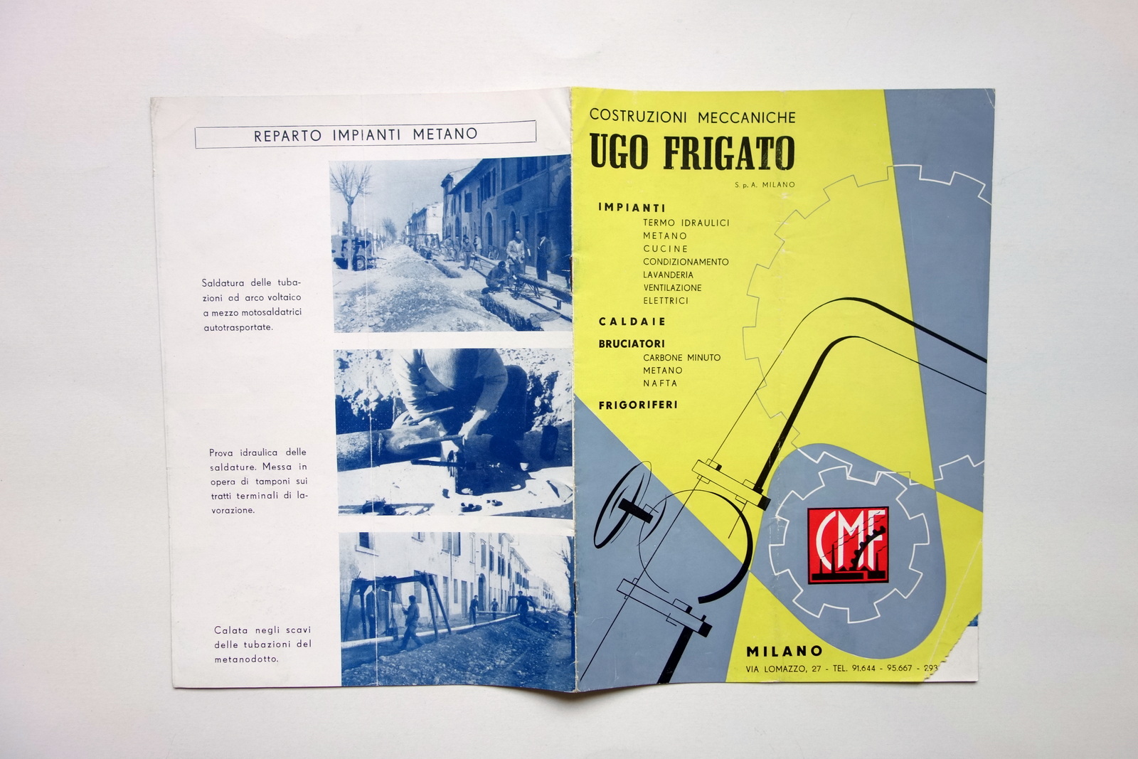 Catalogo Ugo Frigato Milano Costruzioni Meccaniche Caldaie Frigoriferi 1953