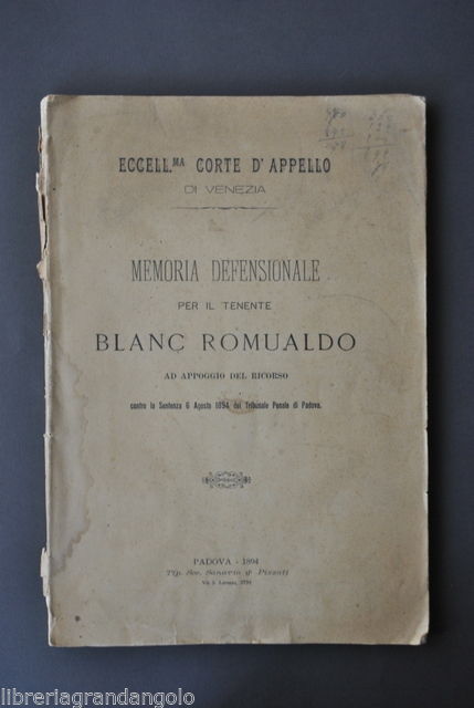 Cavalli Equitazione Cavalleria Morte Caduta Cavallo Condanna Blanc Padova 1894