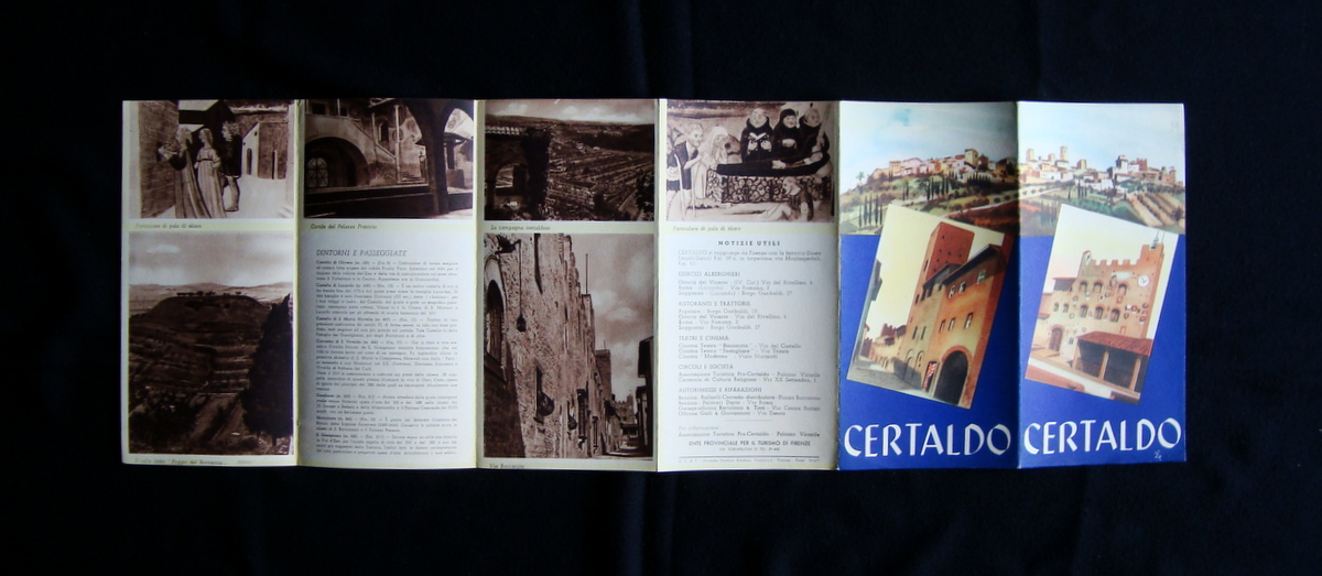 Certaldo pieghevole turistico anni 30 AGAF Firenze Turismo