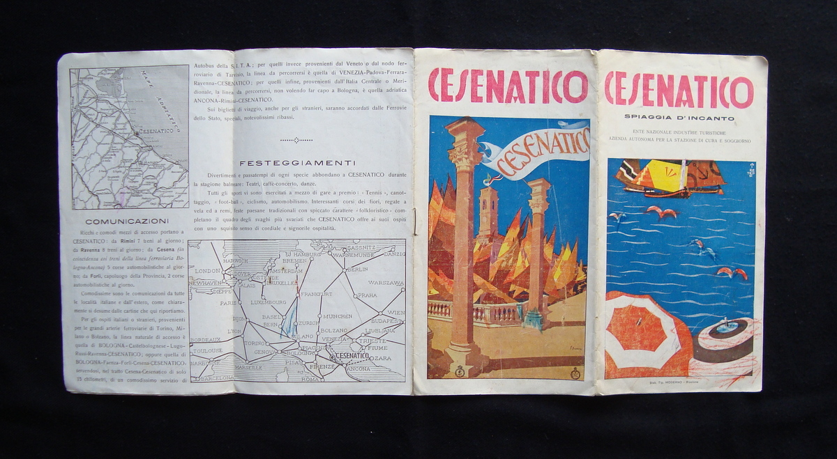 Cesenatico libretto Turistico anteguerra Spiaggia Incanto Retrosi Tip Riccione