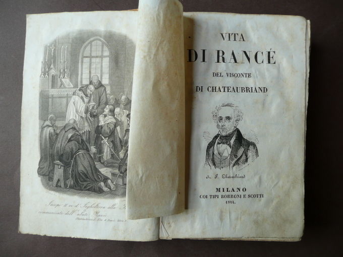 Chateaubriand RancË 1844 Biografie Ritratti Incisioni Varie Borroni Milano 1844