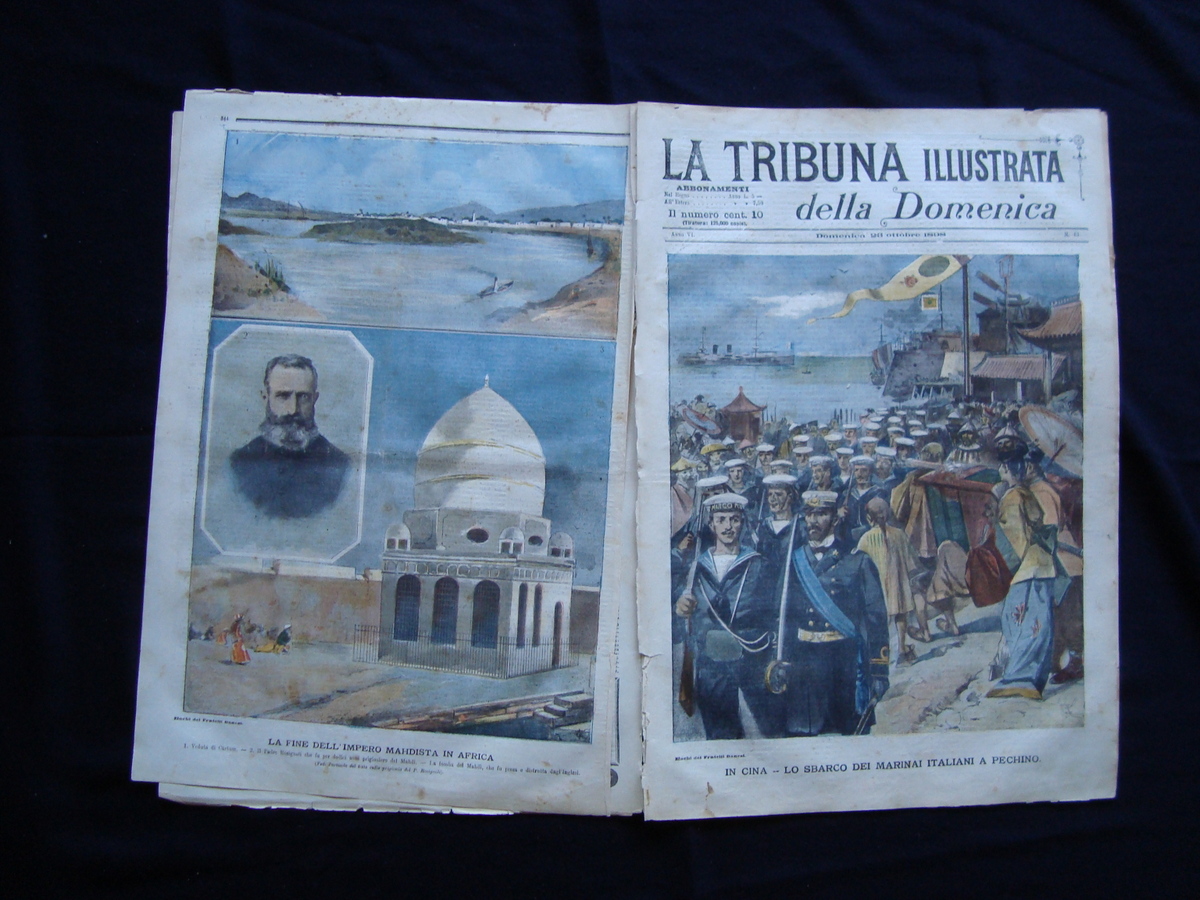 Cina Sbarco Marinai Italiani Pechino Fine Impero Mahdista TRIBUNA ILLUSTRATA1898