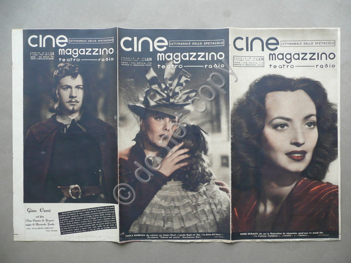 Cine Magazzino Settimanale Spettacolo Cervi Duranti Barbara Anno IX N.41 …