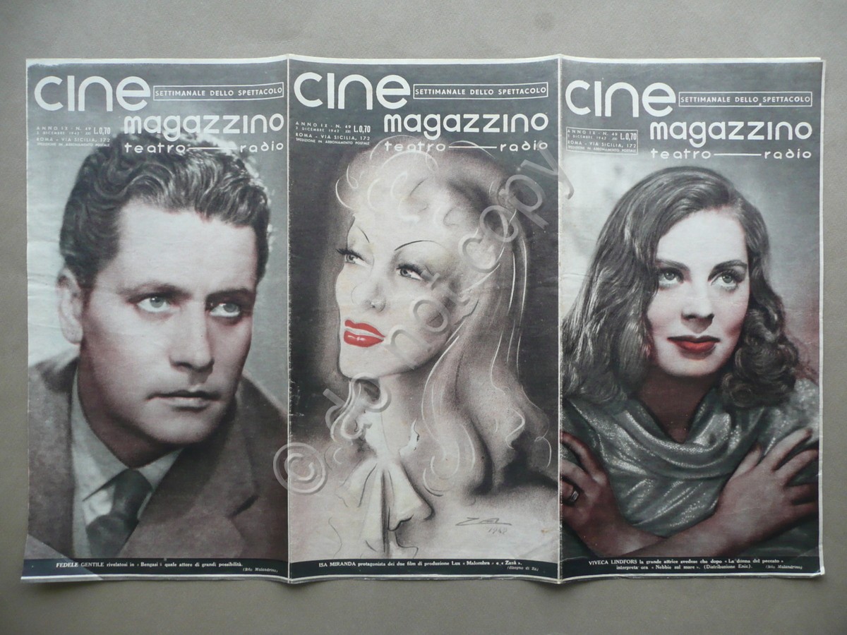 Cine Magazzino Settimanale Spettacolo Gentile Miranda Lindfors Anno IX N.49 …