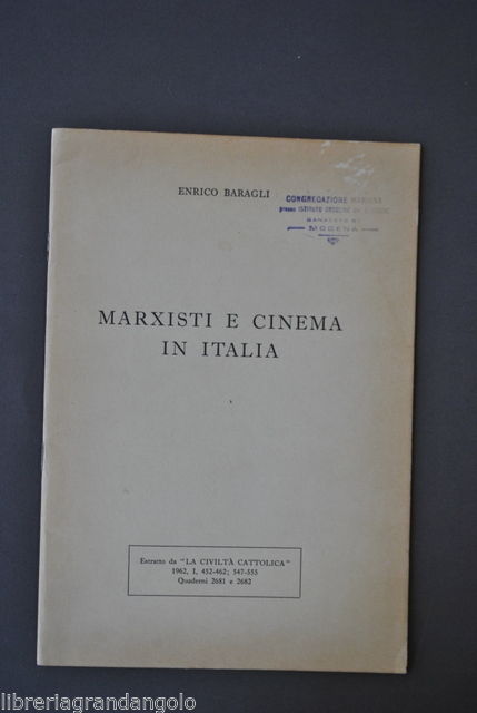 Cinematografia Storia Politica Marxismo Baragli Marxisti e Cinema in Italia …