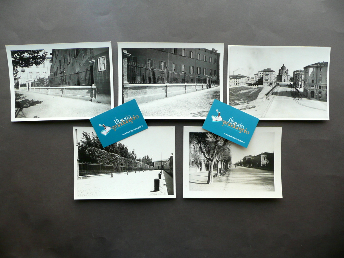 Cinque Fotografie Bandieri Orlandini Vedute Modena Tempio Corso Cavour Anni …